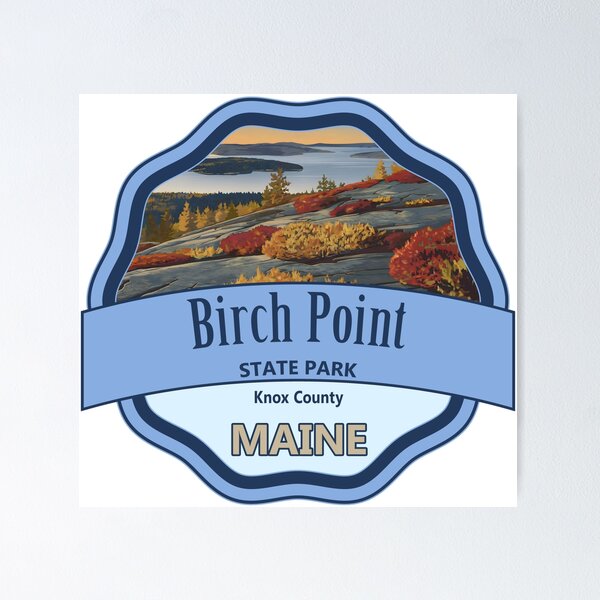 Item preview, Birch Point State Park, Knox County, Maine designed and sold by Wanderful-roads.