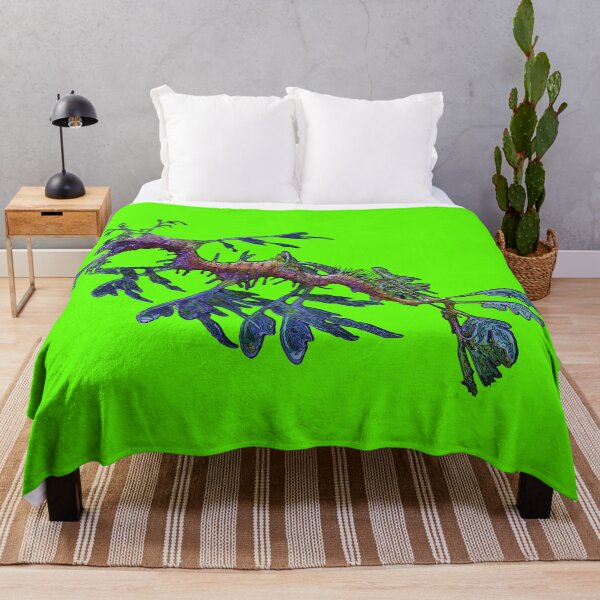Item preview, Leafy Sea Dragon on Lime Green by Amanda M Lucas designed and sold by Amanda Lucas.