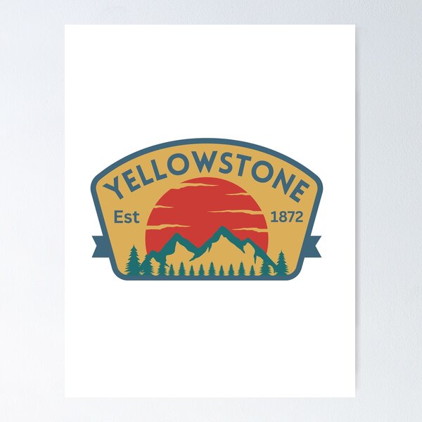 Item preview, Pegatina clásica para camiseta del parque estatal nacional de Yellowstone designed and sold by ThinkNature!.