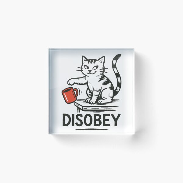 Item preview, Subversive Kitty - Disobey designed and sold by OpenArt.