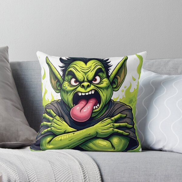 Item preview, I Feel Icky! – Cartoon Goblin Mood Art designed and sold by Pulse Creativity Designs.