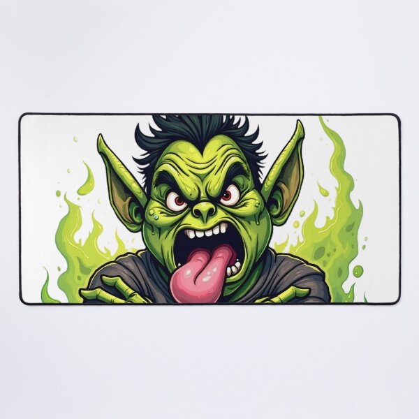 Item preview, I Feel Icky! – Cartoon Goblin Mood Art designed and sold by Pulse Creativity Designs.