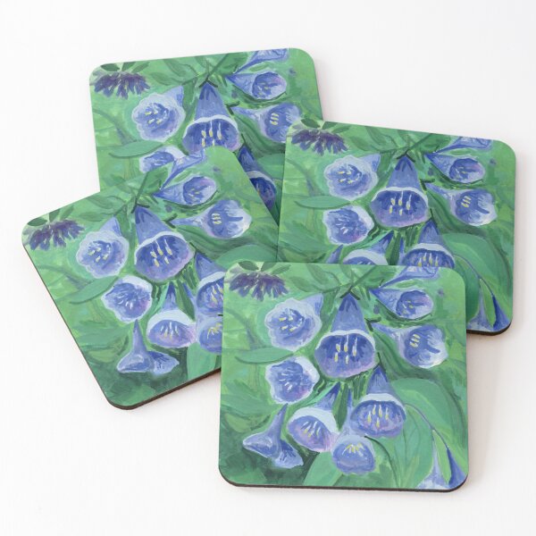 Artikelvorschau, Virginia Bluebells Gouache-Malerei entworfen und verkauft von SomeChicksArt.