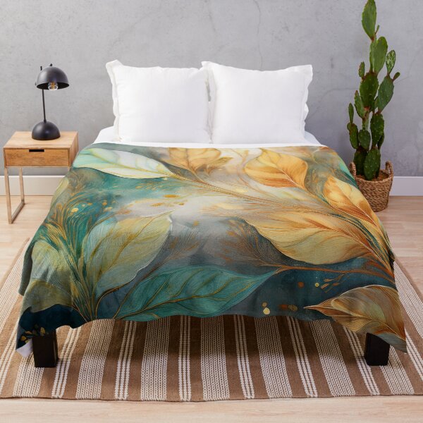 Item preview, EARTHY Neutral VINTAGE leaves, boho beige wildflower watercolour garden, neutral beige and green alcohol ink effect, green leafy floral spring painting designed and sold by navitalidesign.