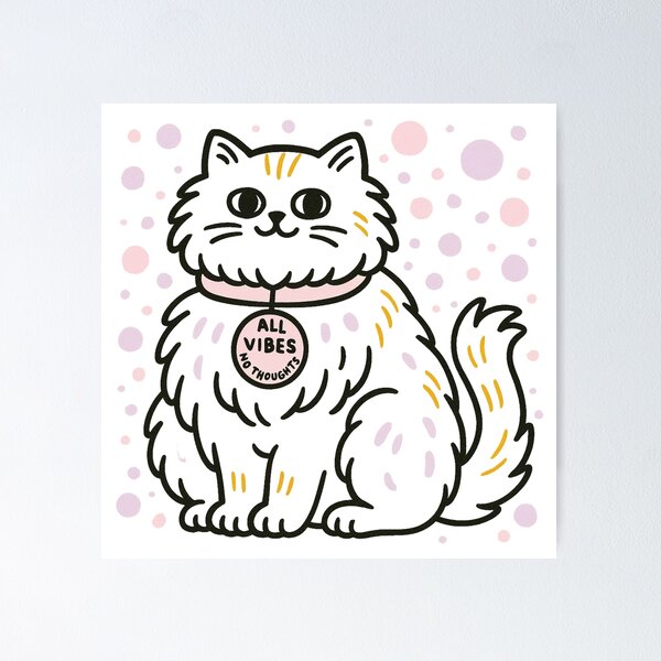 Item preview, Subversive Kitty - All vibes, no thoughts designed and sold by OpenArt.