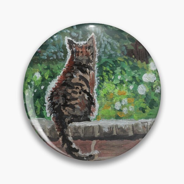 Item preview, Tabby Cat Enjoying Sunshine Gouache Painting designed and sold by SomeChicksArt.