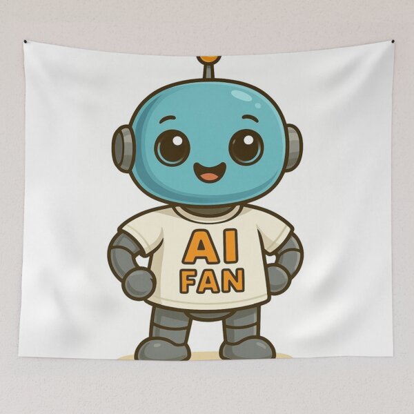 Item preview, Cute Robot AI Fan designed and sold by Simplybe1.
