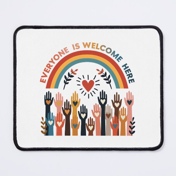 Item preview, Everyone is Welcome Here - Welcome With Love (White Background) designed and sold by MiniindY Pop.