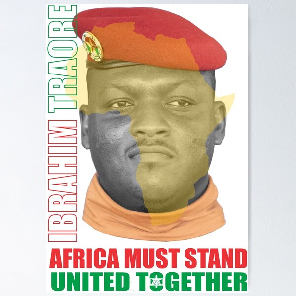 Item preview, Ibrahim Traoré t-shirt - Africa Must Stand United Together T-Shirt, Unity Statement designed and sold by tuji28.