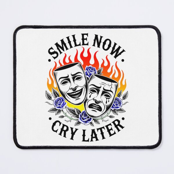 Item preview, "Smile Now, Cry Later" – Bold Vintage Tattoo Style Design designed and sold by YounexxART.