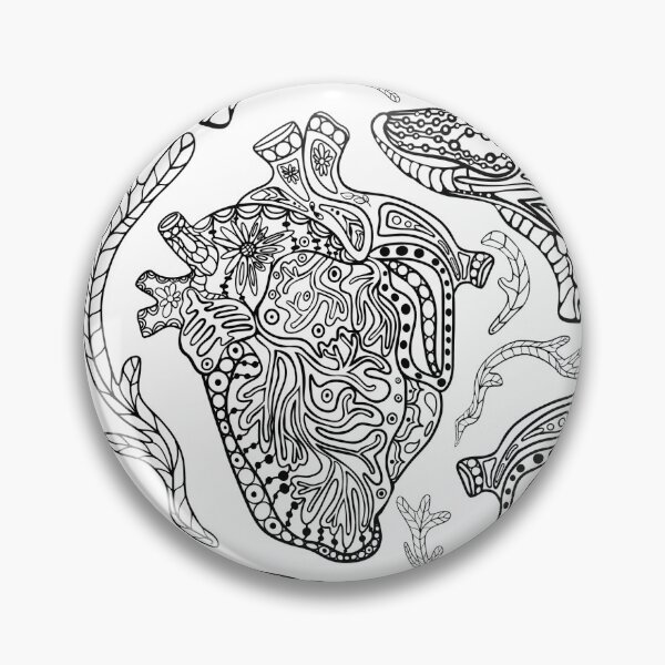 Item preview, Intricate Heart Vector with Vessels and Doodles designed and sold by Anastasiia Yurevych.