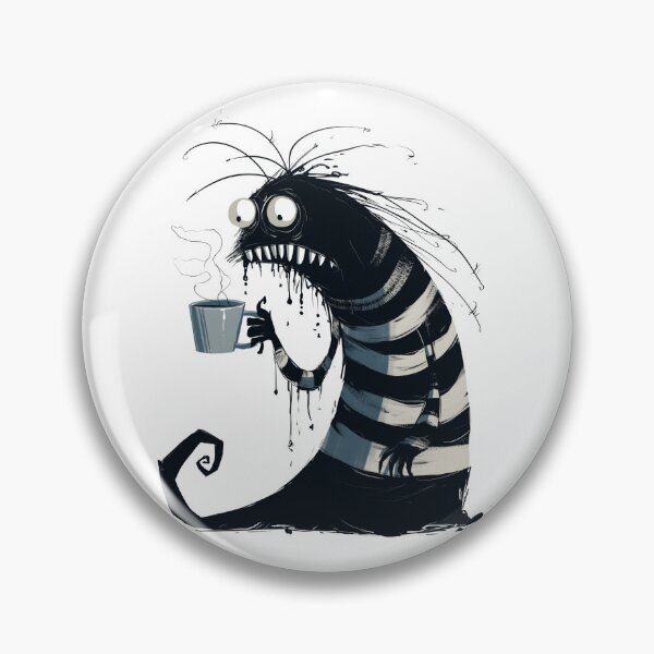 Item preview, Coffee Because Therapy Is Expensive Halloween Anxiety Monster designed and sold by SoaringOwlArts.