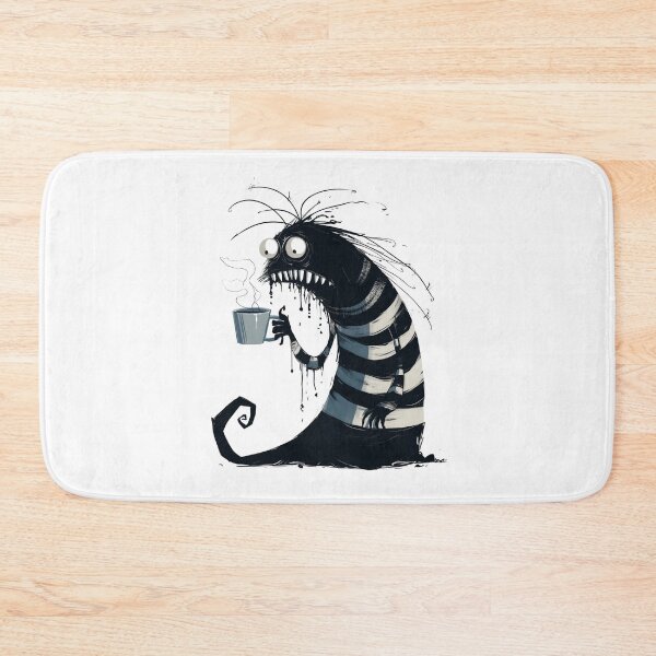 Item preview, Coffee Because Therapy Is Expensive Halloween Anxiety Monster designed and sold by SoaringOwlArts.