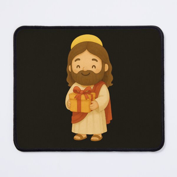 Item preview, Kawaii Jesus Holding a Gift, Christian, Faith, Religious designed and sold by stylishdzign.