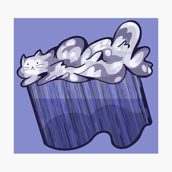 Item preview, Rain cloud cat designed and sold by sunlucky.