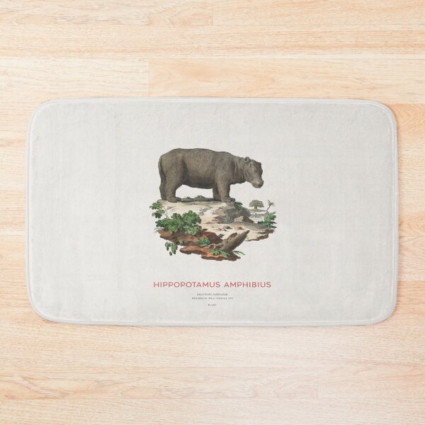 Item preview, Hippopotamus Minimalist Engraving designed and sold by Vintagrafica.