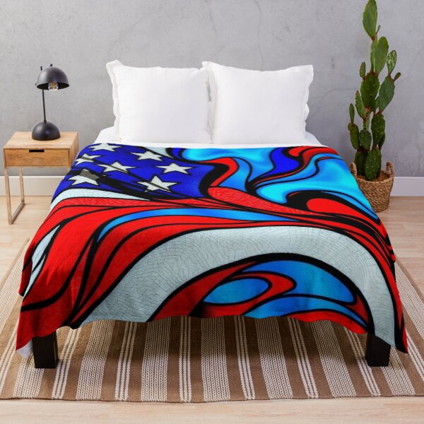 Item preview, Abstract Stained Glass American Flag designed and sold by Debbie Schulte.