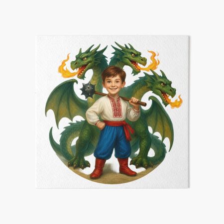 Item preview, Kotygoroshko (Ukrainian hero boy) designed and sold by TrillStalk.