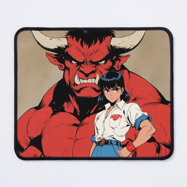 Item preview, Angry bull with Japanese anime style designed and sold by MerlinWear.