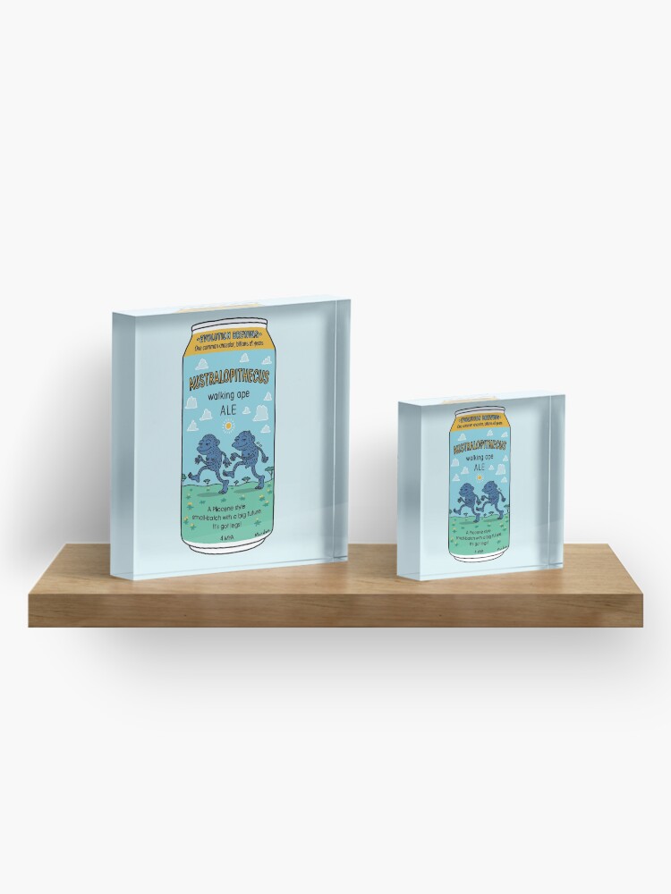 Alternate view of Evolution Brewing Australopithecus Walking Ape Ale Acrylic Block
