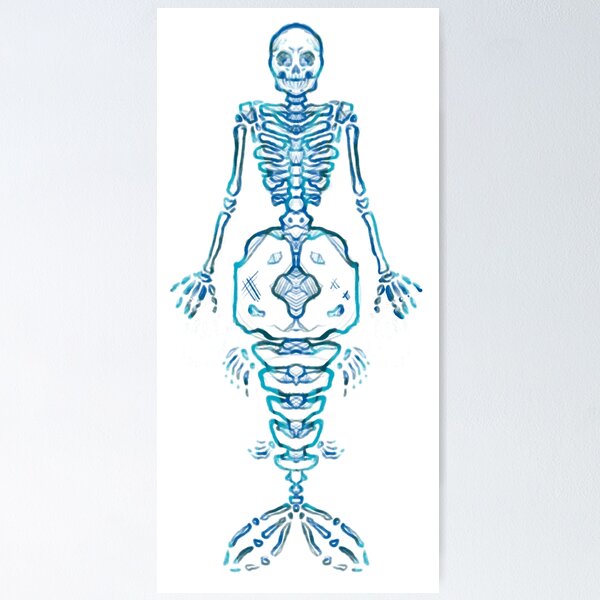 Item preview, Mermaid Skeleton designed and sold by Evangeliceyes.