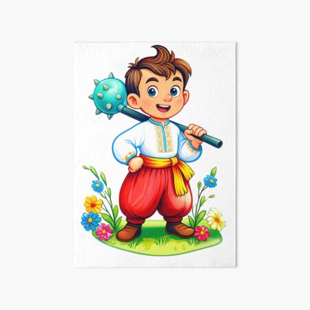 Item preview, Kotygoroshko (Ukrainian hero boy) designed and sold by TrillStalk.