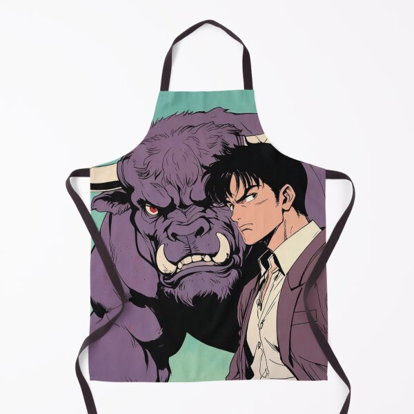 Item preview, Angry bull violet with Japanese man anime style designed and sold by MerlinWear.