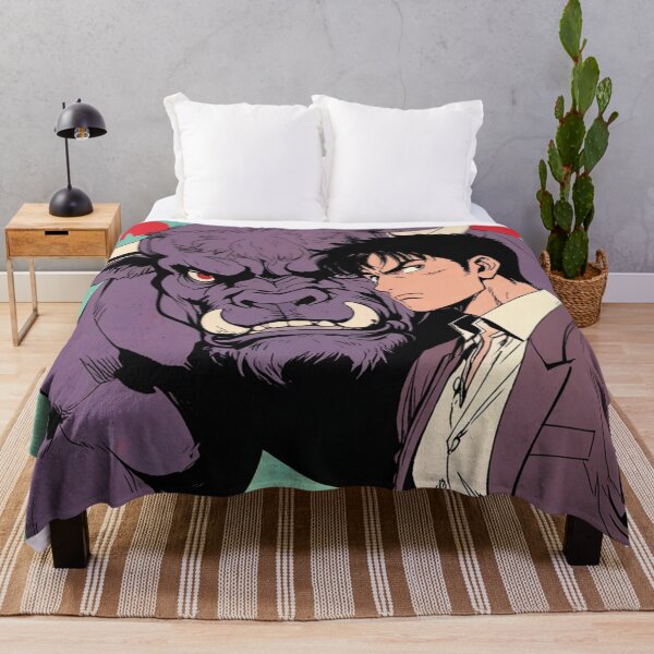 Item preview, Angry bull violet with Japanese man anime style designed and sold by MerlinWear.