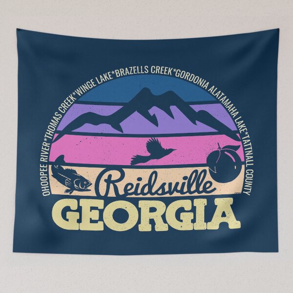 Item preview, Reidsville Georgia Sunset Retro Vintage Local Pride Logo designed and sold by CRHPOD20.