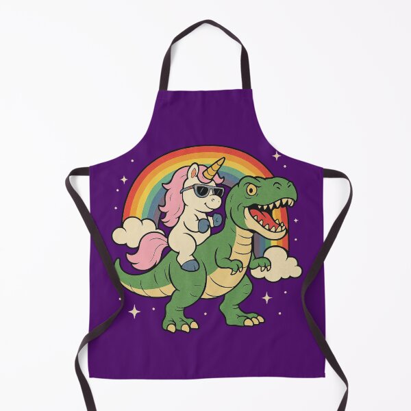 Item preview, Cool Unicorn Riding a T-Rex – Funny Rainbow Dinosaur Fantasy Mashup Design designed and sold by Victor Shadehorn.