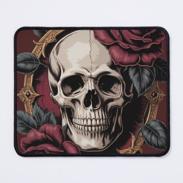 Item preview, Skull and Roses T-Shirt - Edgy Floral Design designed and sold by Skulls, Gothic, Witches & Darkness.