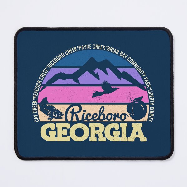 Item preview, Riceboro Georgia Sunset Retro Vintage Local Pride Logo designed and sold by CRHPOD20.