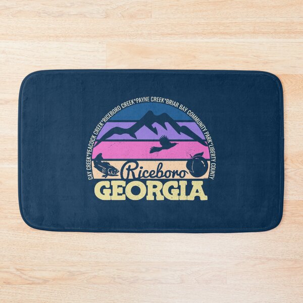 Item preview, Riceboro Georgia Sunset Retro Vintage Local Pride Logo designed and sold by CRHPOD20.
