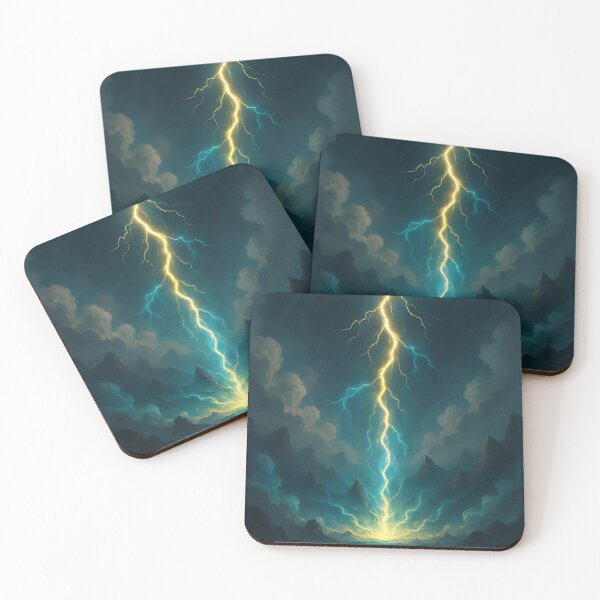 Item preview, Epic Lightning Strike Over Mystical Mountainscape designed and sold by Amr Siam.