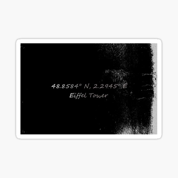 Item preview, Eiffel Tower Coordinates designed and sold by Unleashed Boundaries.