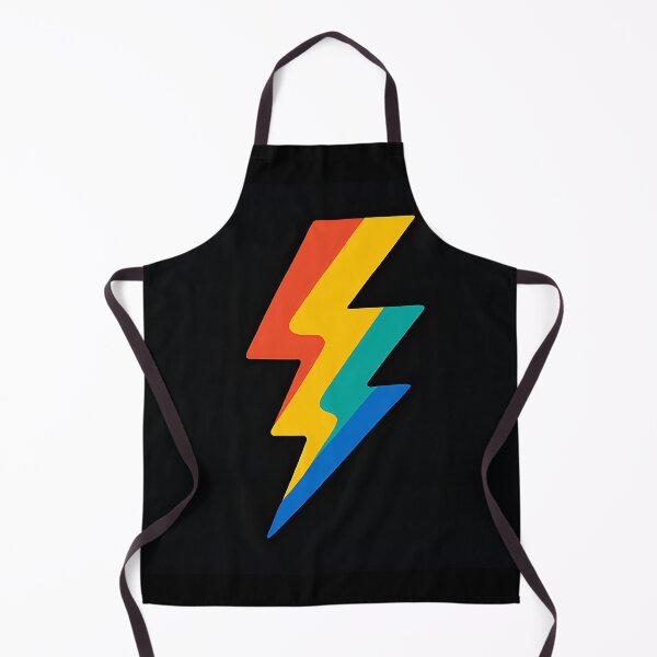 Item preview, Colorful Lightning Bolt Symbol on Black Background designed and sold by Amr Siam.