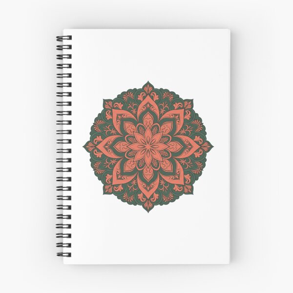 Item preview, Floral Mandala in Terracotta and Dark Green designed and sold by TrendNest Designs USA.