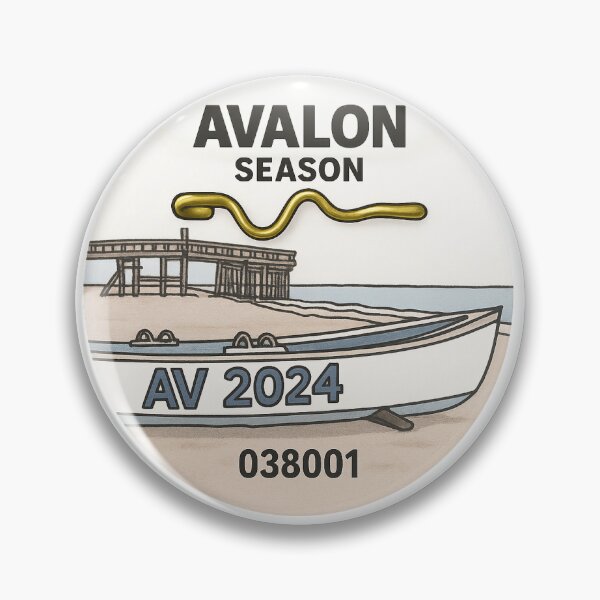 Item preview, Avalon Beach Badge, New Jersey Shore designed and sold by jgrossman.