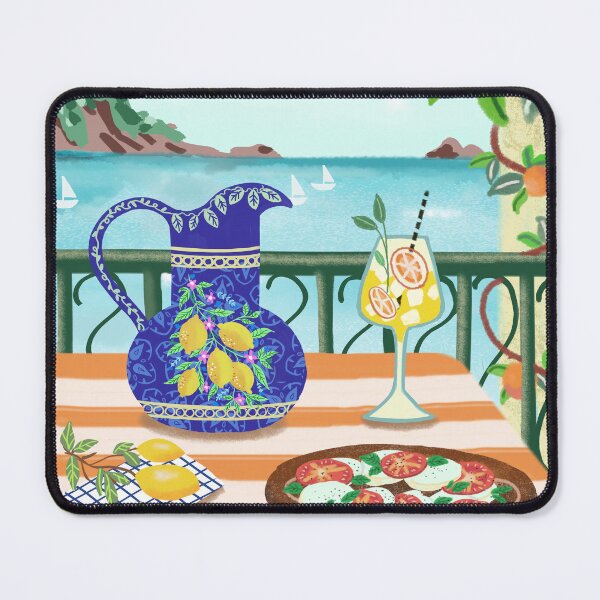 Item preview, Italy Amalfi Positano Capri Lemon Orange Citrus Spritz Cocktail Teatime designed and sold by Natasha May Design.