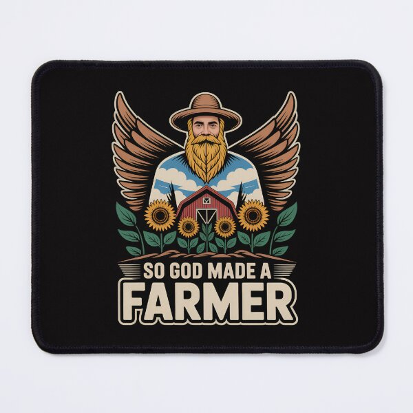 Item preview, So God Made A Farmer - It's the perfect gift for someone who values rural life, strong faith, and the honest hard work of farming. designed and sold by ZyziowskyArt.