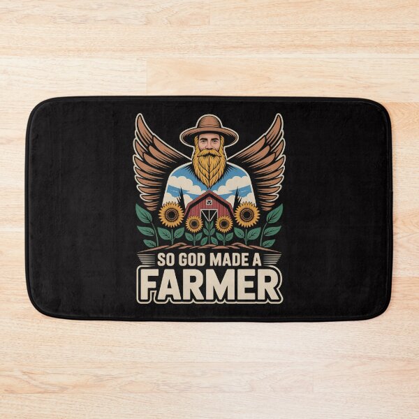 Item preview, So God Made A Farmer - It's the perfect gift for someone who values rural life, strong faith, and the honest hard work of farming. designed and sold by ZyziowskyArt.