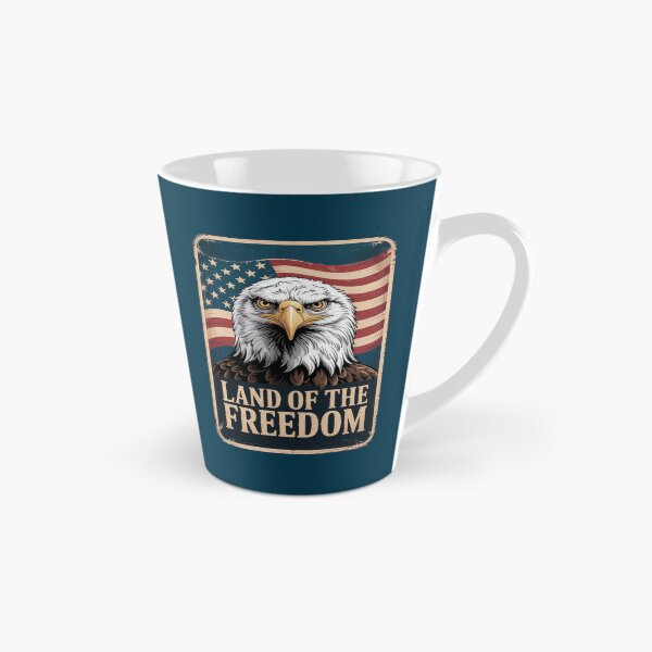 Item preview, 4TH JULY LAND OF THE FREEDOM - EAGLE PATRIOTIC AMERICAN GRAPHIC  designed and sold by KrissGraphShop.