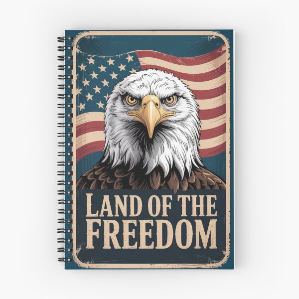 Item preview, 4TH JULY LAND OF THE FREEDOM - EAGLE PATRIOTIC AMERICAN GRAPHIC  designed and sold by KrissGraphShop.