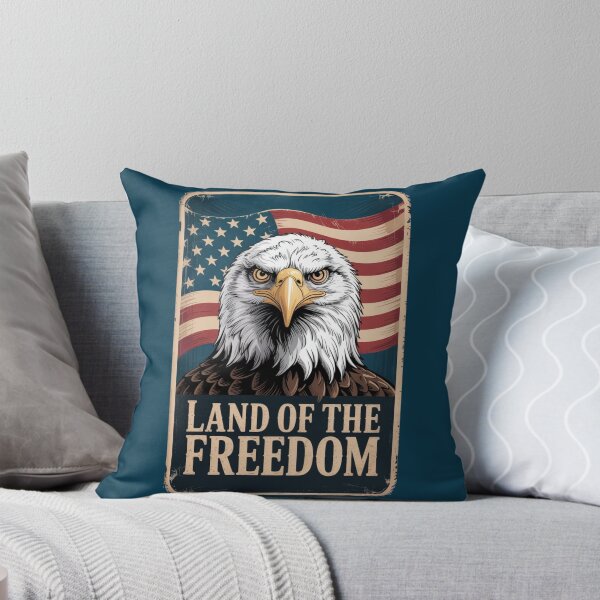 Item preview, 4TH JULY LAND OF THE FREEDOM - EAGLE PATRIOTIC AMERICAN GRAPHIC  designed and sold by KrissGraphShop.