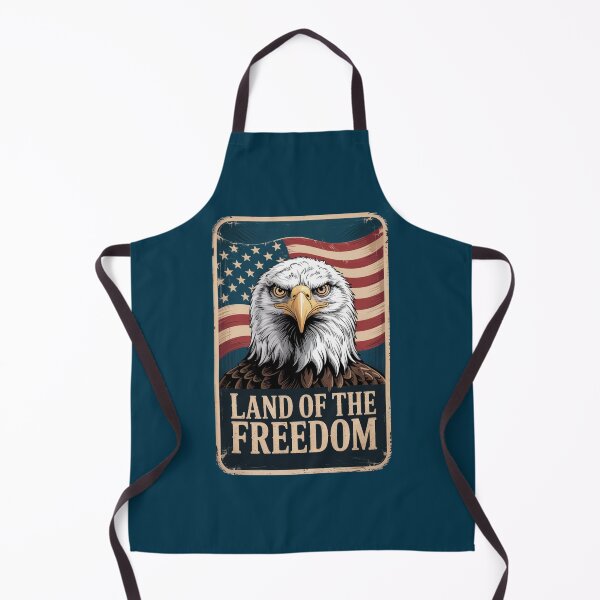 Item preview, 4TH JULY LAND OF THE FREEDOM - EAGLE PATRIOTIC AMERICAN GRAPHIC designed and sold by KrissGraphShop.