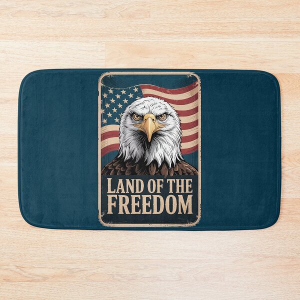 Item preview, 4TH JULY LAND OF THE FREEDOM - EAGLE PATRIOTIC AMERICAN GRAPHIC  designed and sold by KrissGraphShop.