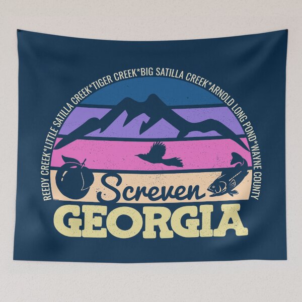 Item preview, Screven Georgia Sunset Retro Vintage Local Pride Logo designed and sold by CRHPOD20.