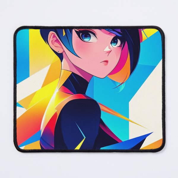 Item preview, Geometric Anime Girl Portrait 3 designed and sold by SparroCreative.