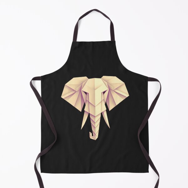 Item preview, Yellow and pink origami elephant head. designed and sold by Underwoood.