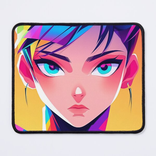 Item preview, Geometric Anime Girl Portrait 4 designed and sold by SparroCreative.